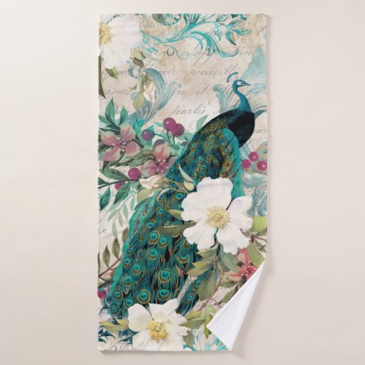 ラグジュアリーな入浴エレガント：孔雀バスタオオルセット バスタオルセット (バスタオル)