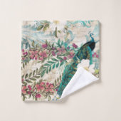 ラグジュアリーな入浴エレガント：孔雀バスタオオルセット バスタオルセット (ウォッシュタオル)