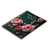 ラグジュアリーな牡丹の阿拉伯風デザイン ノートブック (左側)