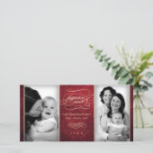 ラグジュアリーな赤い「ジョイユ・ノエル」の写真カード シーズンカード (スタンド正面)