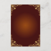 ラグジュアリーな赤と金の結婚式 詳細カード エンクロージャーカード (裏面)