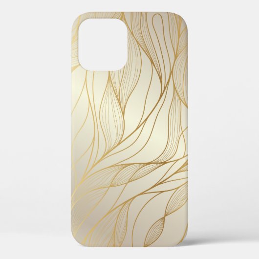 ラグジュアリーな黄金波：プレミアムヴィンテージデザイン Case-Mate iPhoneケース (裏面)