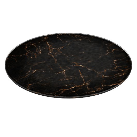 ラグジュアリーな黒い大理石:テクスエレガントチャ カッティングボード (角)