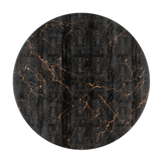 ラグジュアリーな黒い大理石:テクスエレガントチャ カッティングボード (正面)