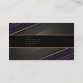 ラグジュアリーな黒金エレガントな弁護士の名刺 名刺 (裏面)