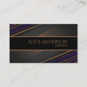 ラグジュアリーな黒金エレガントな弁護士の名刺 名刺 (正面)
