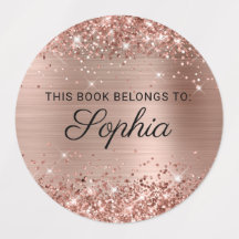 ラグジュアリーな ローズゴールド ホイル エレガント カリグラフィー ブック キラキラ