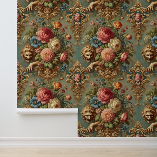 ラグジュアリーに潜む – ゴシック様式のフローラデザイン 壁紙 (アプリケーション)