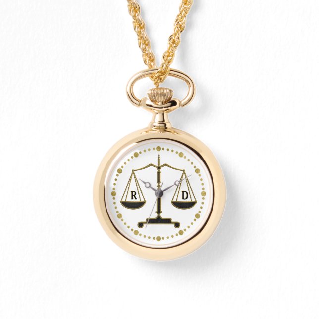 ラグジュアリーはかりで測・ゴールデン・オブ・ジャスティス |イニシャルギフト 腕時計 (正面)