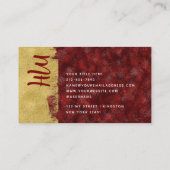 ラグジュアリーはっきりしたジュエリールビー金ゴールドブラシモノグラム 名刺 (裏面)