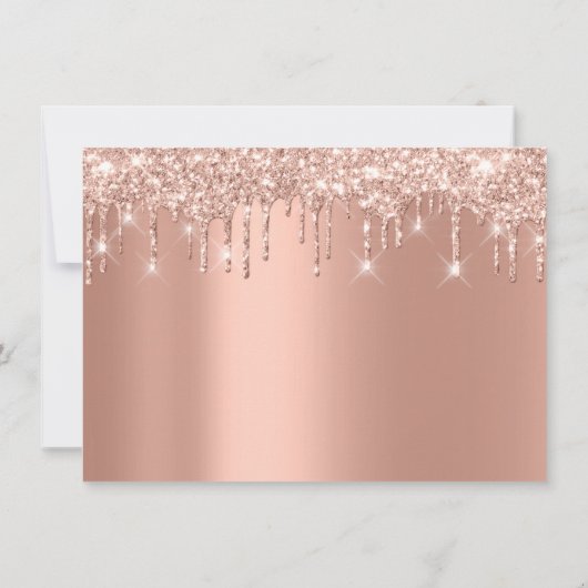 ラグジュアリーまばたきバラドリップメイクアップ証明書ギフト 招待状 (裏面)