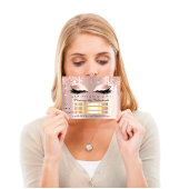 ラグジュアリーまばたき赤面ドリップメイクアップ証明書ギフト 招待状