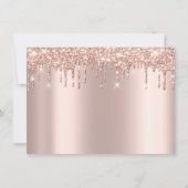 ラグジュアリーまばたき赤面ドリップメイクアップ証明書ギフト 招待状 (裏面)