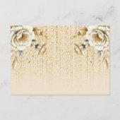 ラグジュアリーアイボリー&金ゴールドキンセアニラRsvp エンクロージャーカード (裏面)