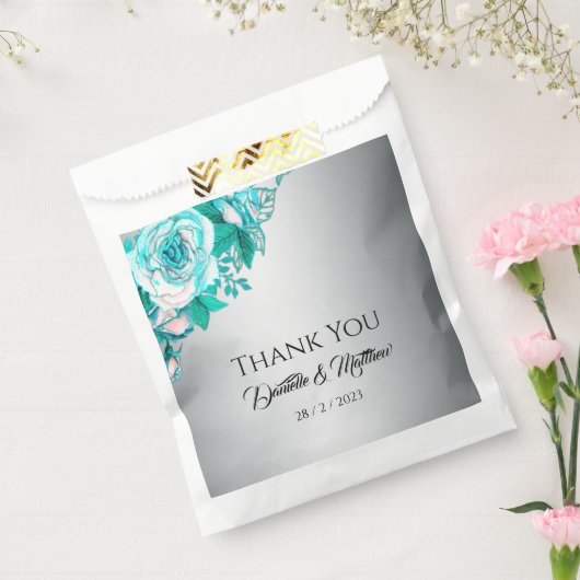 ラグジュアリーアクアバラオンシルバーエレガント フェイバーバッグ (封をした状態)