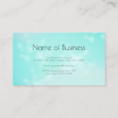 ラグジュアリーアクアブルー《写真》ぼけ味グラマラースパークル 名刺 (裏面)