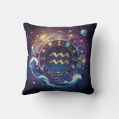 ラグジュアリーアクエリアス〔占星術の〕十二宮図 クッション (裏面)