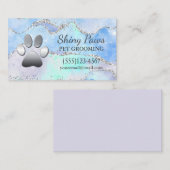 ラグジュアリーアゲートグリッタードッグポーペットグルーミング 名刺 (正面/裏面)