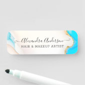 ラグジュアリーアゲート大理石シグネチャースクリプト 名札 (インサイチュ)