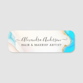 ラグジュアリーアゲート大理石シグネチャースクリプト 名札 (正面)