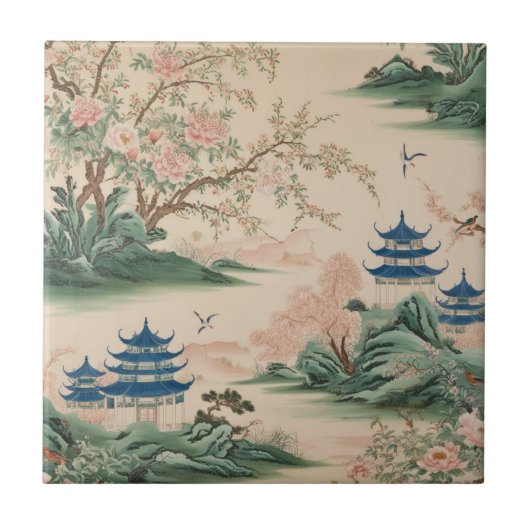 ラグジュアリーアジアンデコールチノワセリータイル タイル (正面)