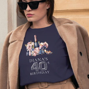 ラグジュアリーアダルト誕生日40 パーソナライズされたth tシャツ