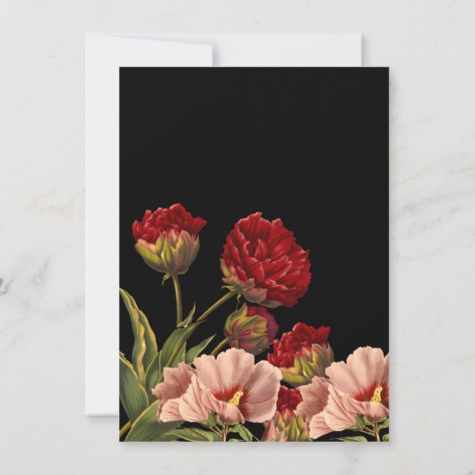 ラグジュアリーアヴァンギャルドバロックBM 35誕生日 招待状 (裏面)