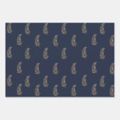 ラグジュアリーアースートーンハーズ包装紙セットof 3 ラッピングペーパーシート (正面3)