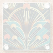 ラグジュアリーアールデコモダンガラスコアスター ガラスコースター (裏面)