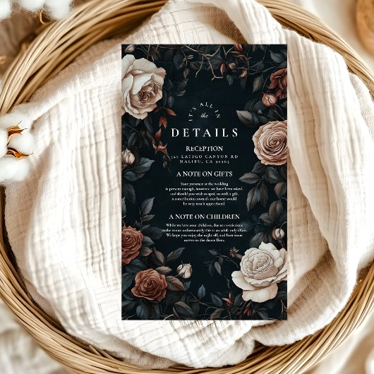 ラグジュアリーアールヌーボー結婚フローラ エンクロージャーカード