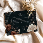 ラグジュアリーアールヌーボー結婚フローラ 出欠カード