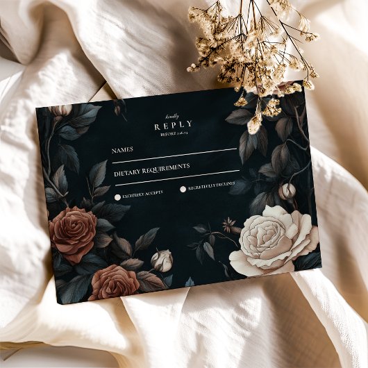 ラグジュアリーアールヌーボー結婚フローラ 出欠カード