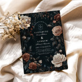 ラグジュアリーアールヌーボー結婚フローラ 招待状