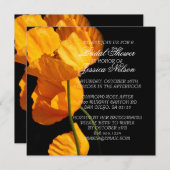 ラグジュアリーイエローアイスランドポピーブライダルシャワー招待状 招待状 (正面/裏面)