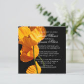 ラグジュアリーイエローアイスランドポピーブライダルシャワー招待状 招待状 (スタンド正面)