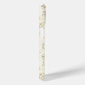 ラグジュアリーイエロー離れヴィンテージフローラ抽象芸術アート Case-Mate iPhoneケース (裏面 / 右)