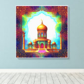 ラグジュアリーイスラムのモスクのアートワーク キャンバスプリント (インサイチュ (ウッドフロア))