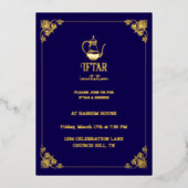 ラグジュアリーイフタルパーティーフォイル招待状 箔招待状 (正面)