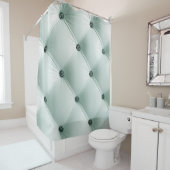 ラグジュアリーインテリアのホワイトレザーテクスチャB シャワーカーテン (インサイチュ)