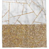 ラグジュアリーインテリアマーブルストーングリッターシャワーカータイ シャワーカーテン (正面)