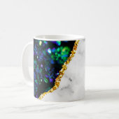 ラグジュアリーインテリアマーブルストーングリッター コーヒーマグカップ (正面左)