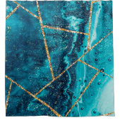 ラグジュアリーインテリアマーブルストーングリッター シャワーカーテン (正面)