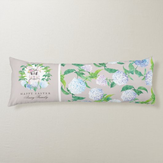 ラグジュアリーイースターバニーリース パーソナライズされた ボディピロー (正面)