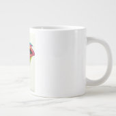 ラグジュアリーウィメンズカラフル顔スペシャルティマグ ジャンボコーヒーマグカップ (右)