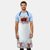 ラグジュアリーウィンターベリーホリデーモノグラムエプロン エプロン (着用した状態)