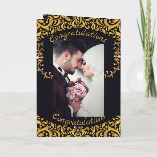 ラグジュアリーウェディングカード カード (裏面)