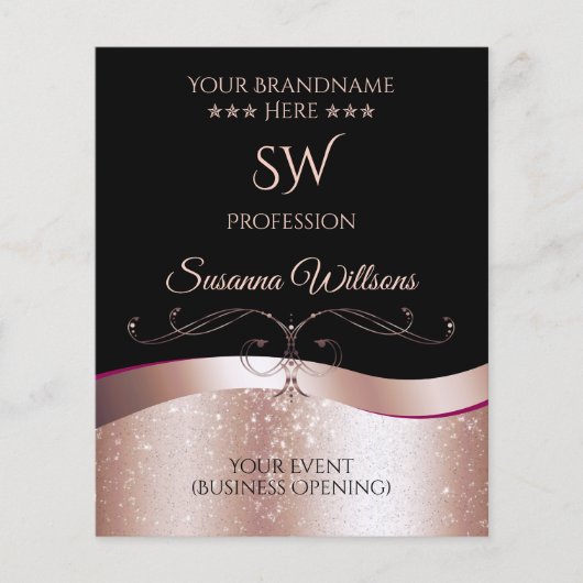 ラグジュアリーウェーバラ金ゴールドデコールブラックモノグラムフライヤー チラシ (正面)