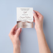 ラグジュアリーウェーバラ金ゴールドデコールホワイトモノグラムフライヤー チラシ (手)