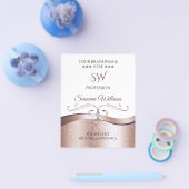 ラグジュアリーウェーバラ金ゴールドデコールホワイトモノグラムフライヤー チラシ (シングル)