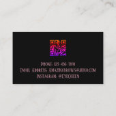 ラグジュアリーウォーターカラーアイドラッシュ&ブロー美しいピンク 名刺 (裏面)